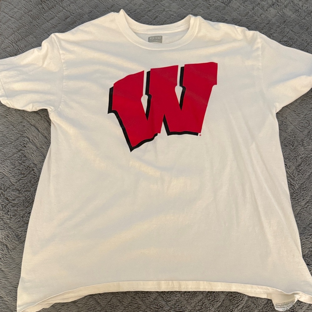 White T-Shirt with Red W Logo